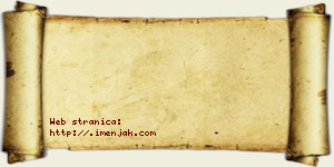 Jelisaveta Bzenić vizit kartica